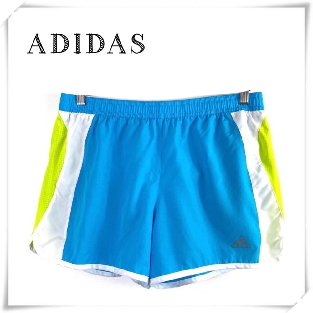 COPY - Adidas Beach Blue Striped Running Shorts - Picture 1 of 9